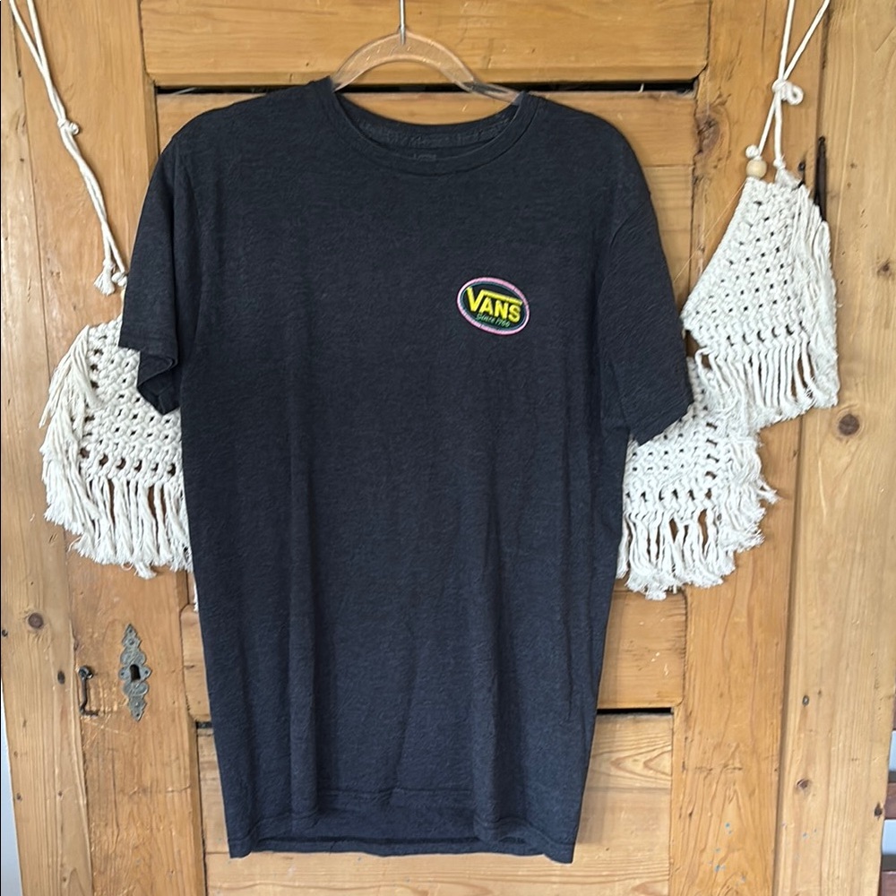 Vans Mens Neon Logo Gray TShirt neon multicolor graphic grey cotton medium